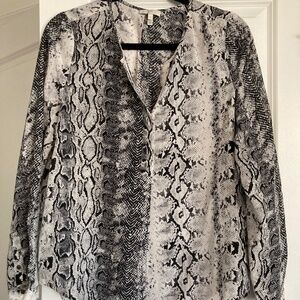 Joie Silk Snake Print Shirt Size S